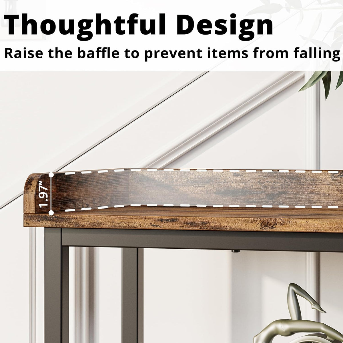IRONCK Console Table, Sofa Table with Power Outlet, Farmhouse Hallway Table for Entryway, Living