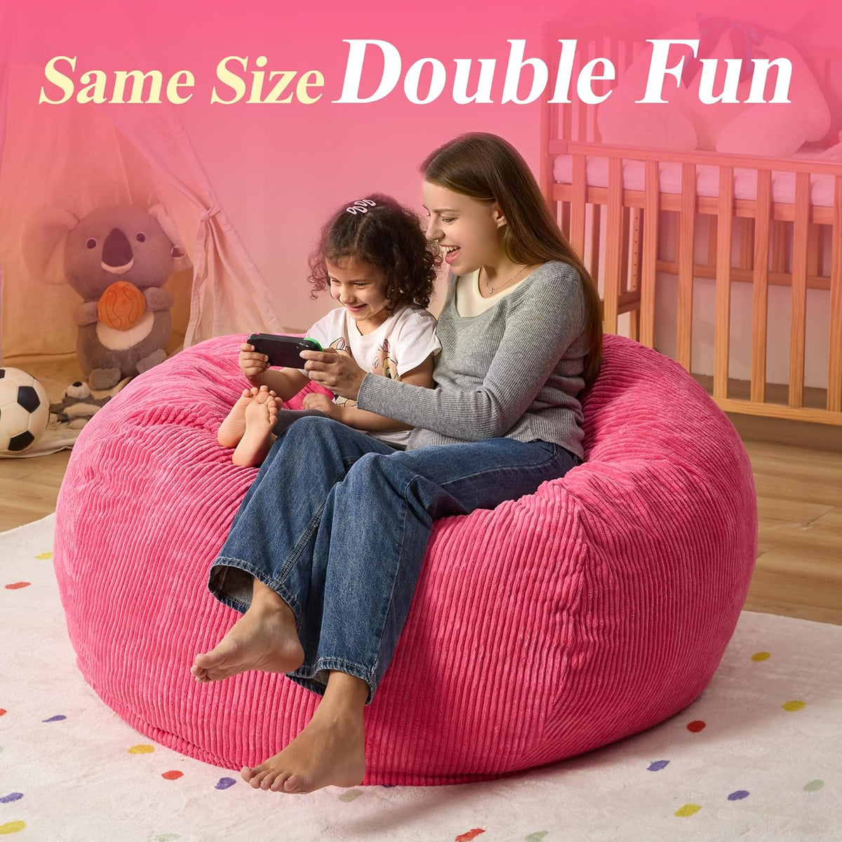3.5FT Bean Bag Chairs Teardrop Bean Bag Chair for Adults Beanbag Chair with Memory Foam Filled