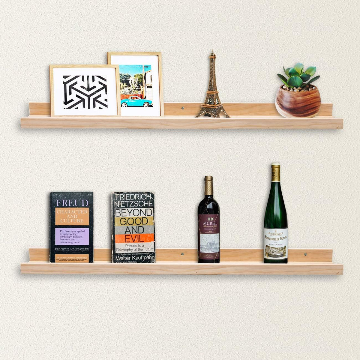 AZSKY Picture Ledge Long Floating Wall Shelf 48 Inch Photo Ledge Display Floating Shelves Wall