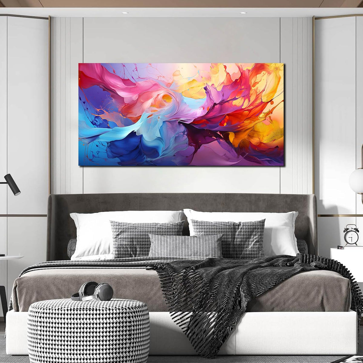 GUGIKA Abstract Wall Art for Living Room, Colorful Canvas Wall Decor for Bedroom, Picture Print