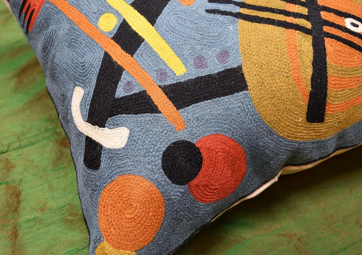 Kandinsky Modern Throw Pillow Cover - Escape | Abstract Pillow | Modern Couch Pillow | Contemporary