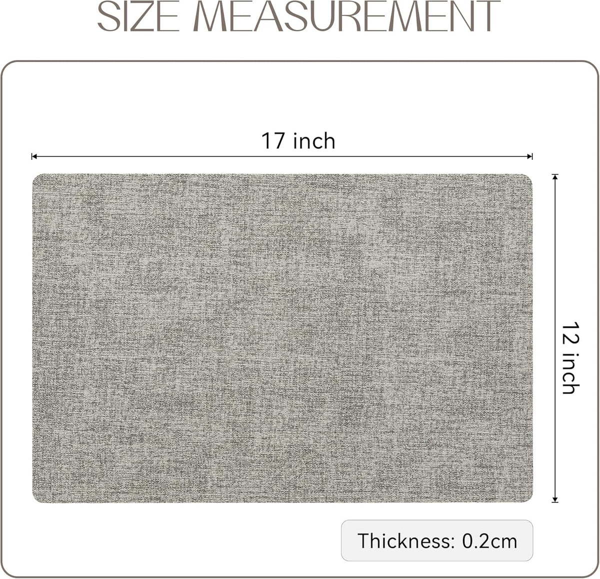 Romanstile Vinyl Placemats Set of 4-12 X 18 Inch - Heat Resistant Place Mats 100% Waterproof