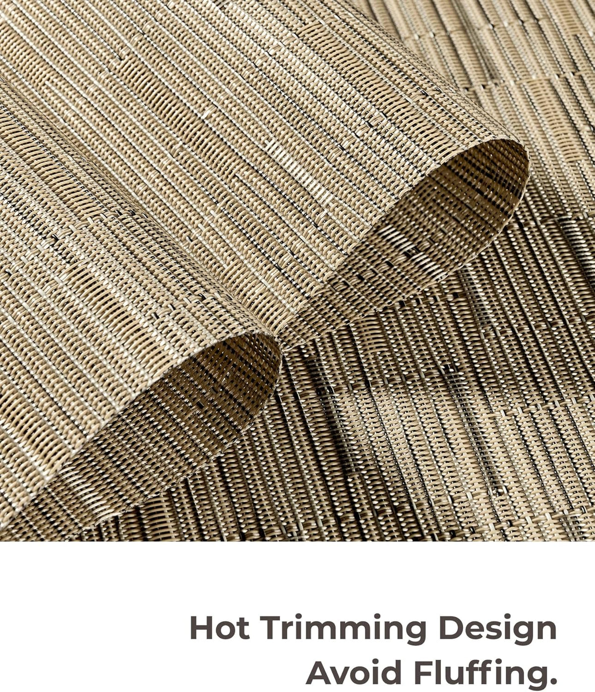 Leetaltree Light Brown Placemats Set of 8 - Heat Resistant Non-Slip Place mats for Dining Table
