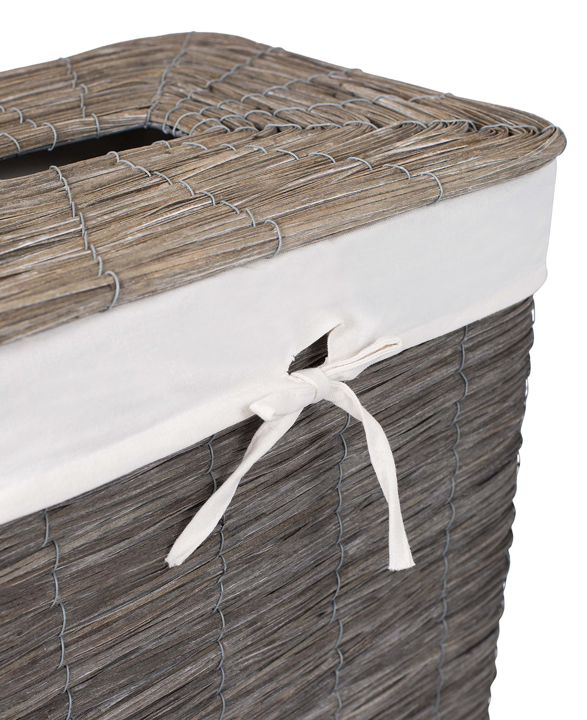 BirdRock Home Rustic Woven Wood Peel Laundry Hamper with Lid | Thin Weave Laundry Basket |
