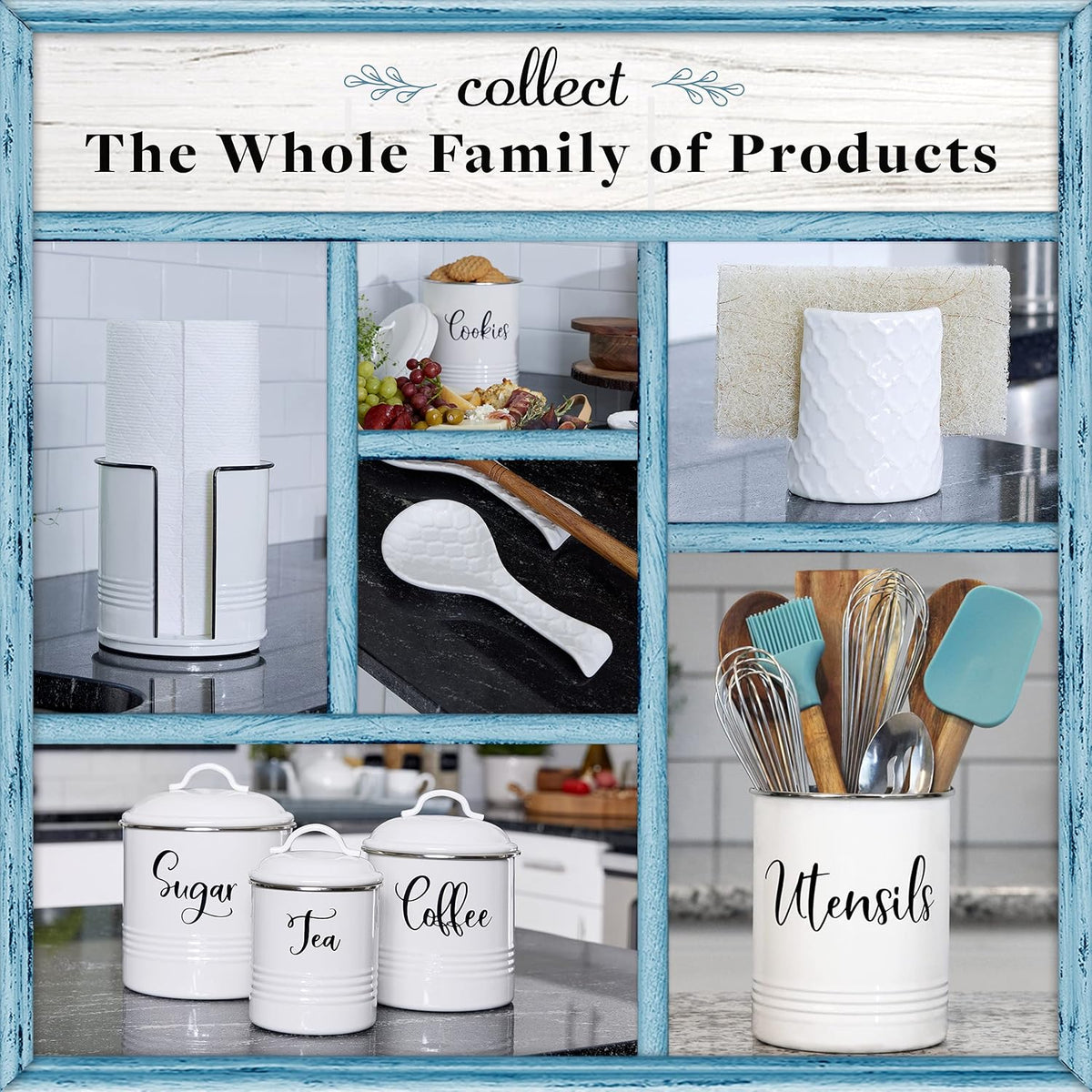 Home Acre Designs Food Storage Containers Set with Lids, Farmhouse Home Kitchen Decor Rustic