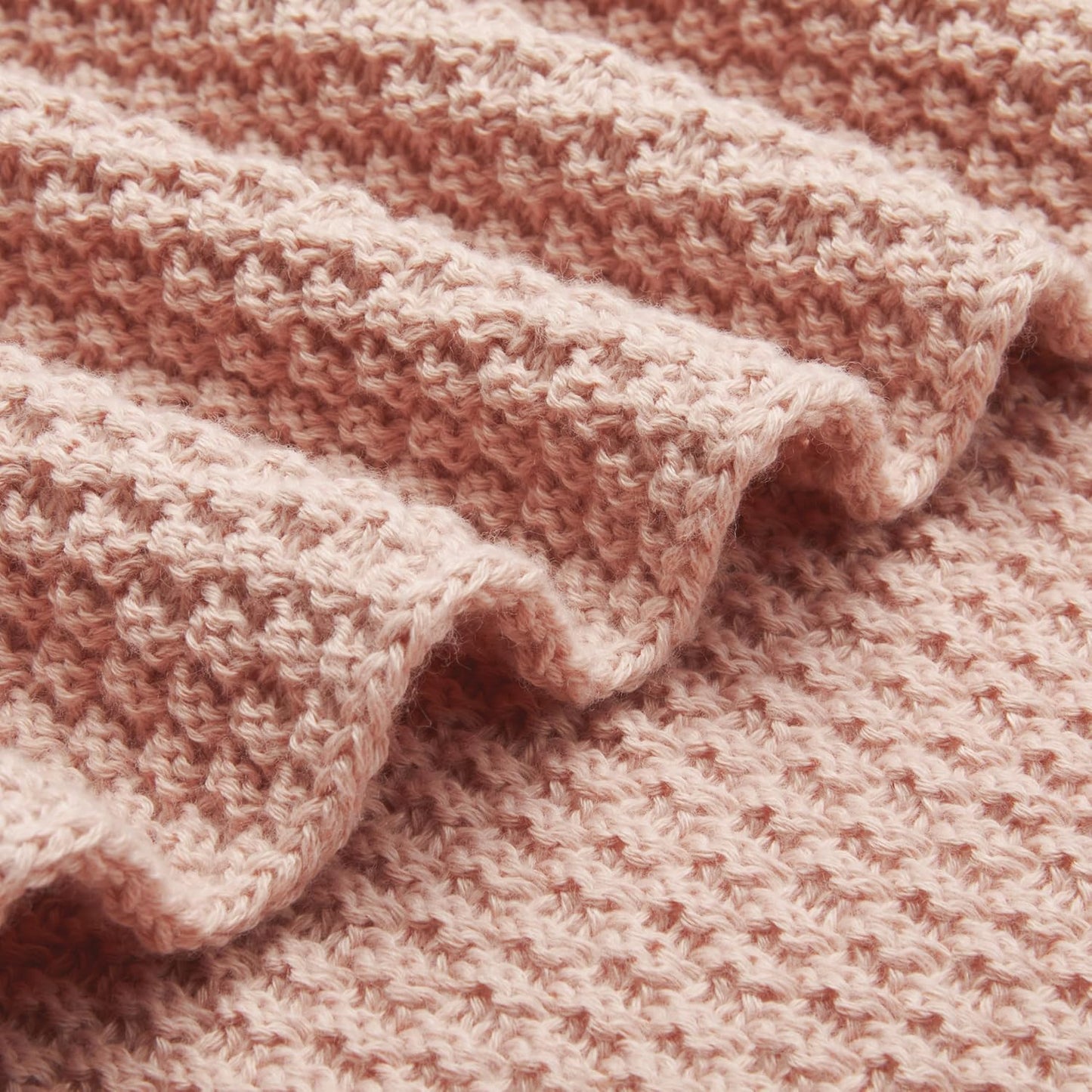 Amazon Basics Chunky Cable Knit Throw Blanket for Couch, Sofa, Bed, Lightweight Soft Cozy, Dusty