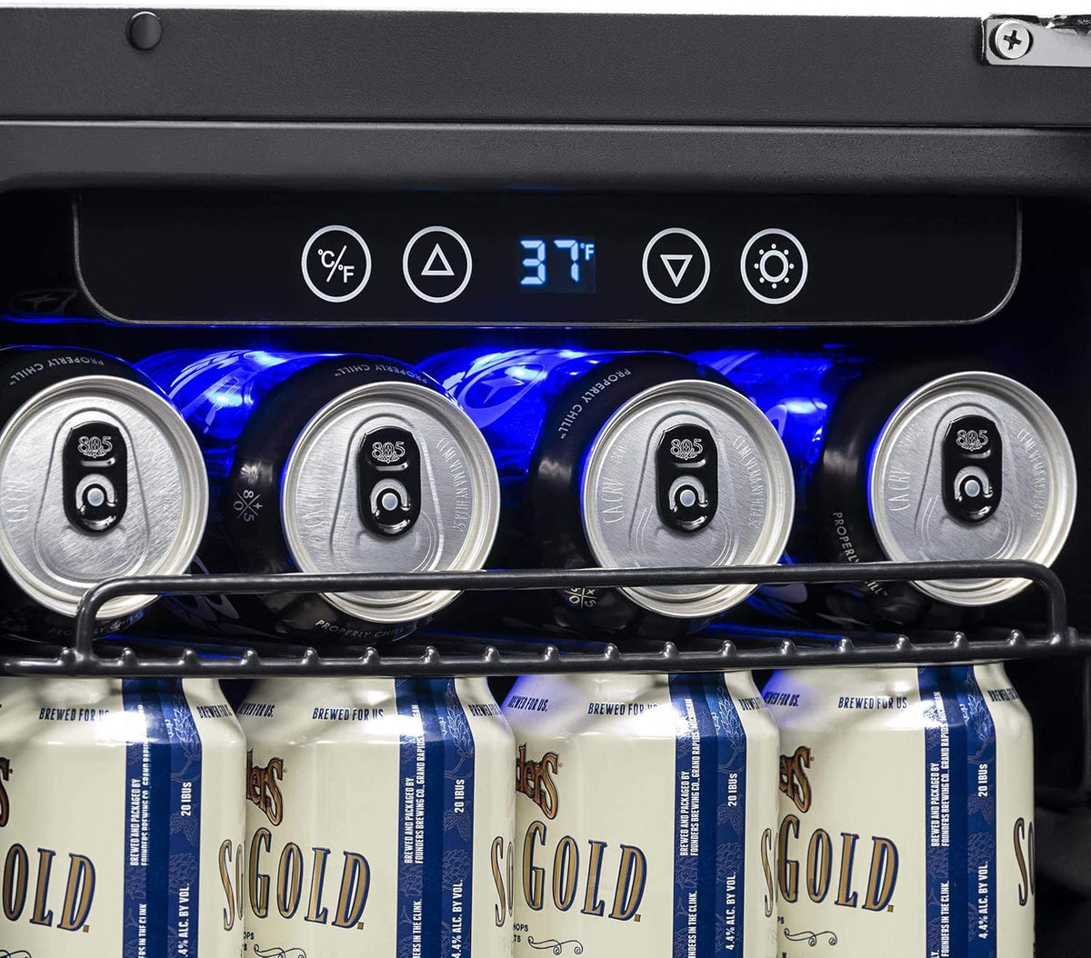 Newair 24" Wine and Beverage Refrigerator 20 Bottle and 70 Can Capacity, Built-in or Freestanding