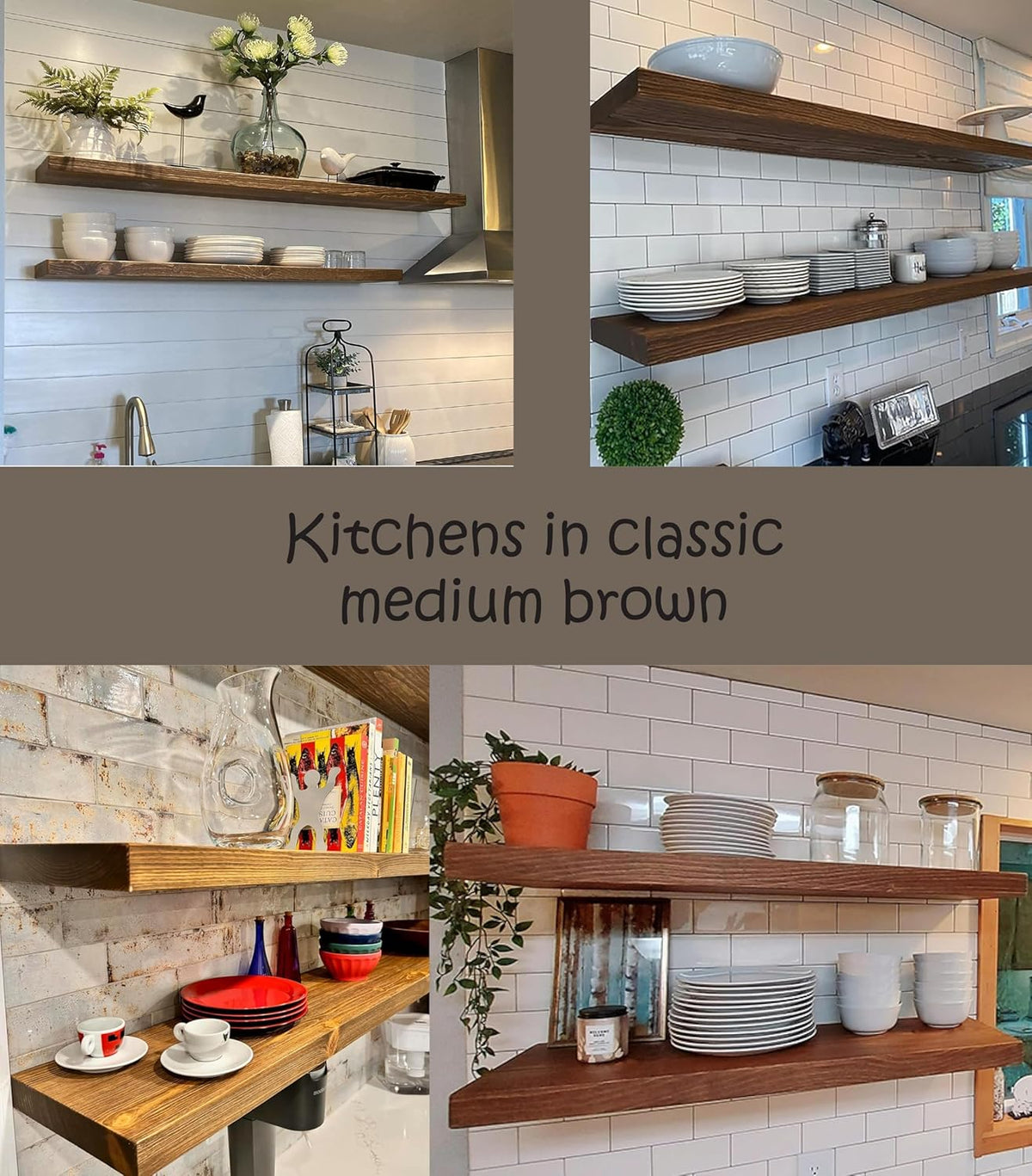 joelsantiques 54 Inch Wooden Floating Shelves for Wall - 54x8x2 in - Made of Natural Wood - Heavy