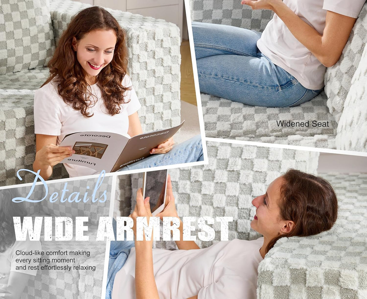 Modular Sectional Sofa 3-Seater Modular Couch with Deep Seat Memory Foam Cloud Chair with Pillows