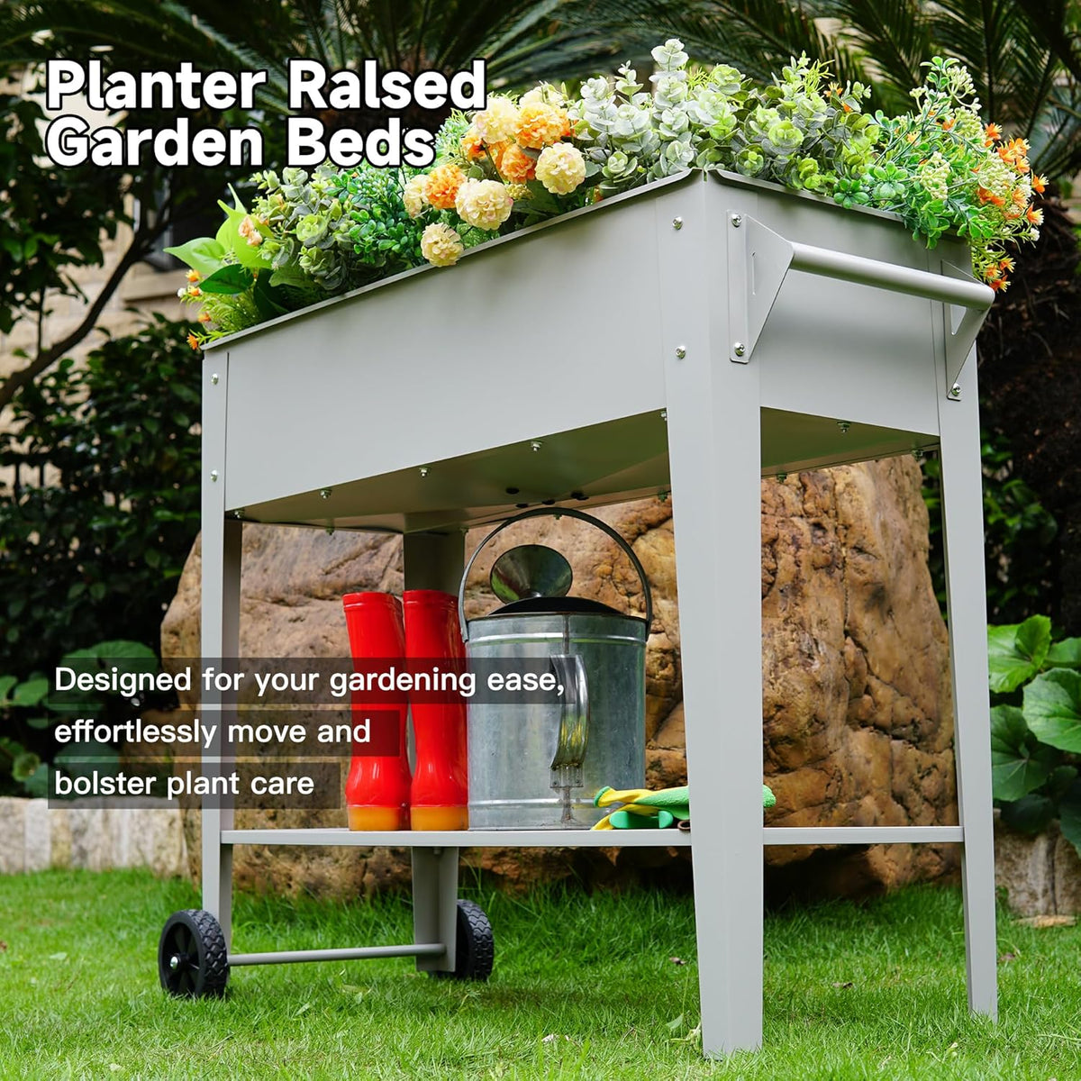 𝐑𝐚𝐢𝐬𝐞𝐝 𝐆𝐚𝐫𝐝𝐞𝐧 𝐁𝐞𝐝 𝐎𝐮𝐭𝐝𝐨𝐨𝐫 Elevate Herb Garden Planter Box Outdoor Raised