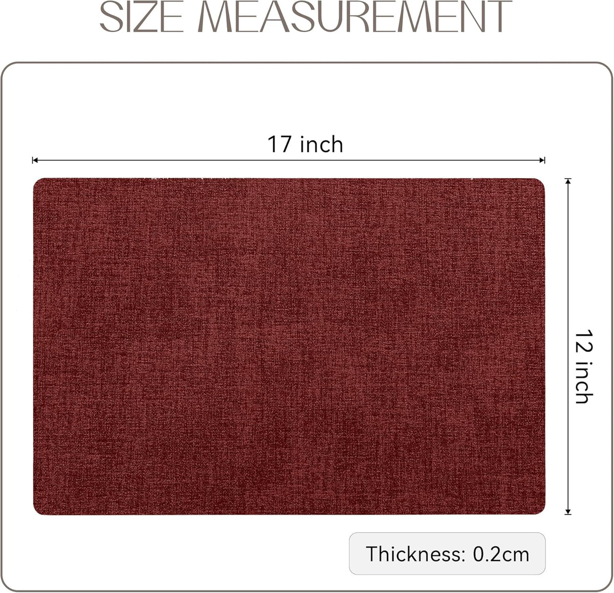 Romanstile Vinyl Placemats Set of 8-12 X 18 Inch - Heat Resistant Place Mats 100% Waterproof