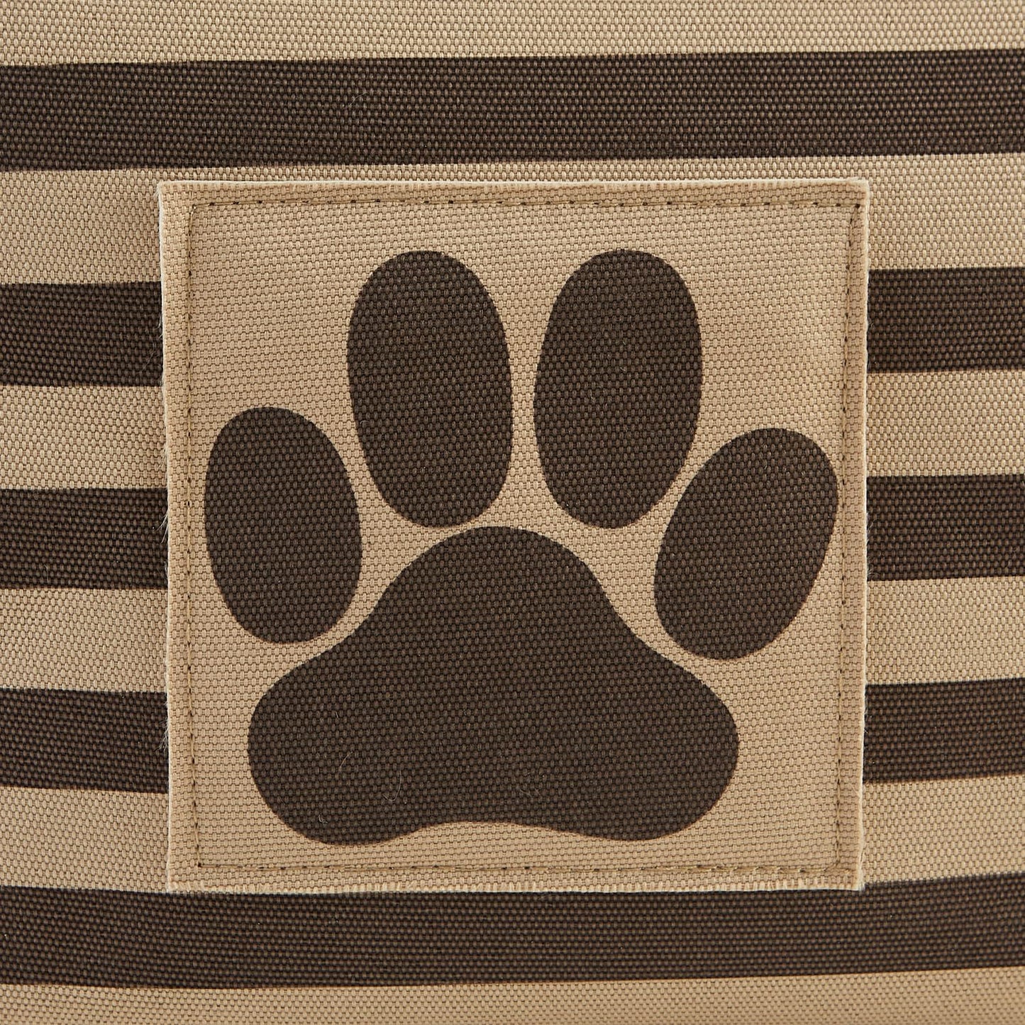 Bone Dry Pet Storage Collection Striped Paw Patch Bin, Large Rectangle, Brown