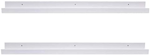 AZSKY Floating Picture Shelves Denver Modern Wall Mount – Long Narrow Picture Ledge - 36 Inch Set
