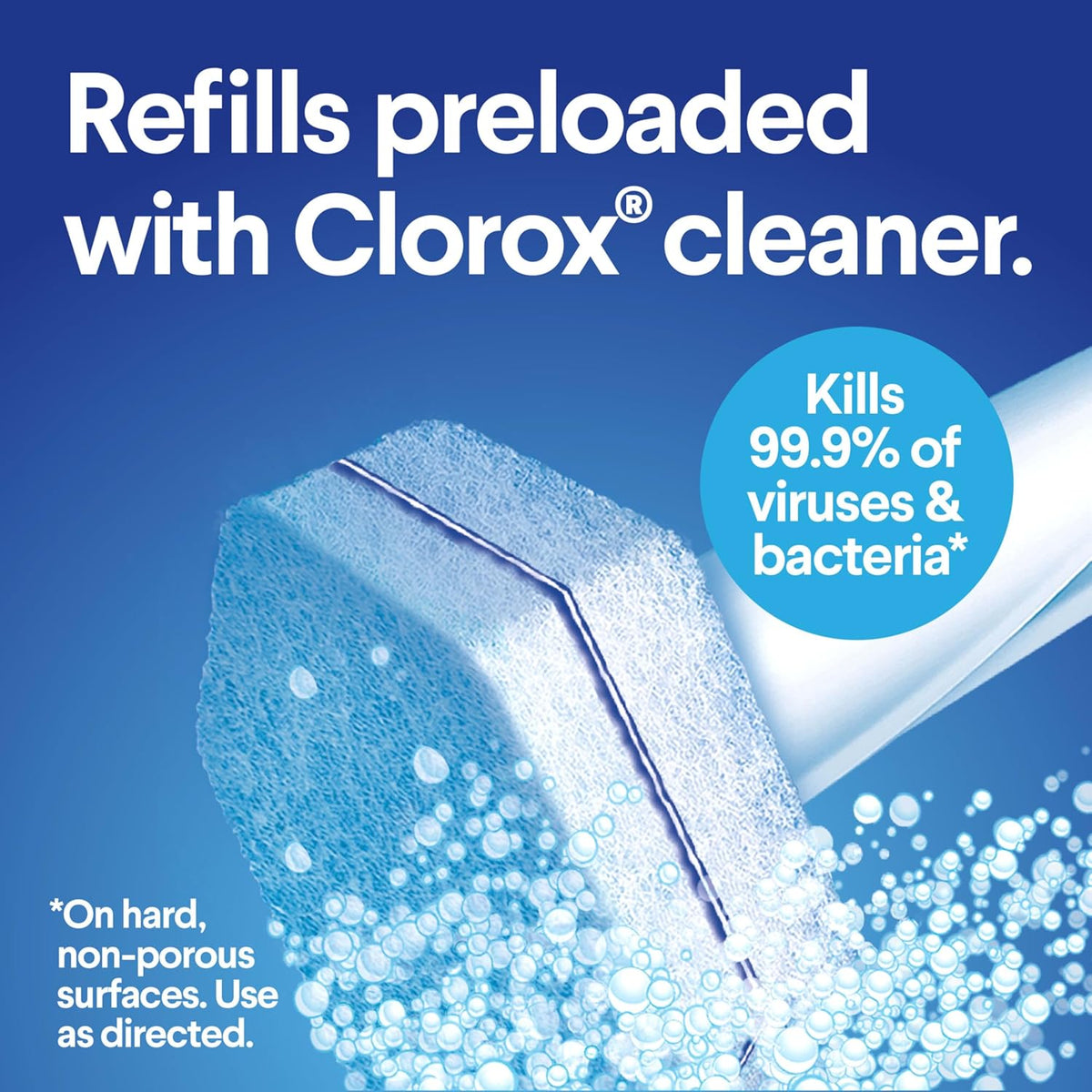 Bulk Disposable Toilet Cleaning Wand System with 96 Refill Pads, No-Touch Toilet Brush Kit with