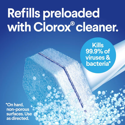 Bulk Disposable Toilet Cleaning Wand System with 96 Refill Pads, No-Touch Toilet Brush Kit with