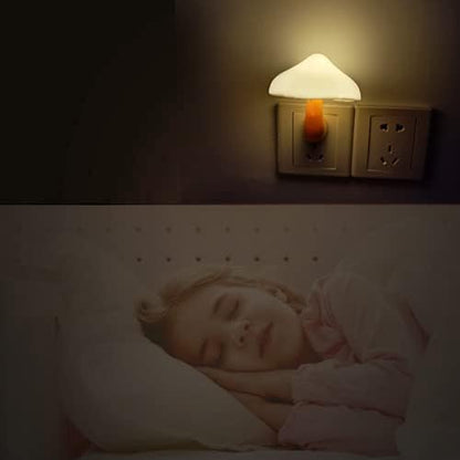 AUSAYE 5 Pack Sensor LED Night Lights Plug into Wall Lamp Mushroom Light for Adults Kids NightLight