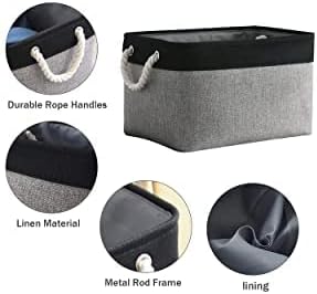 Storage Bins, Storage Cubes Storage Containers for Organizing with Handles for Organizer Bins (15.7