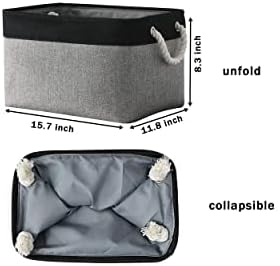 Storage Bins, Storage Cubes Storage Containers for Organizing with Handles for Organizer Bins (15.7