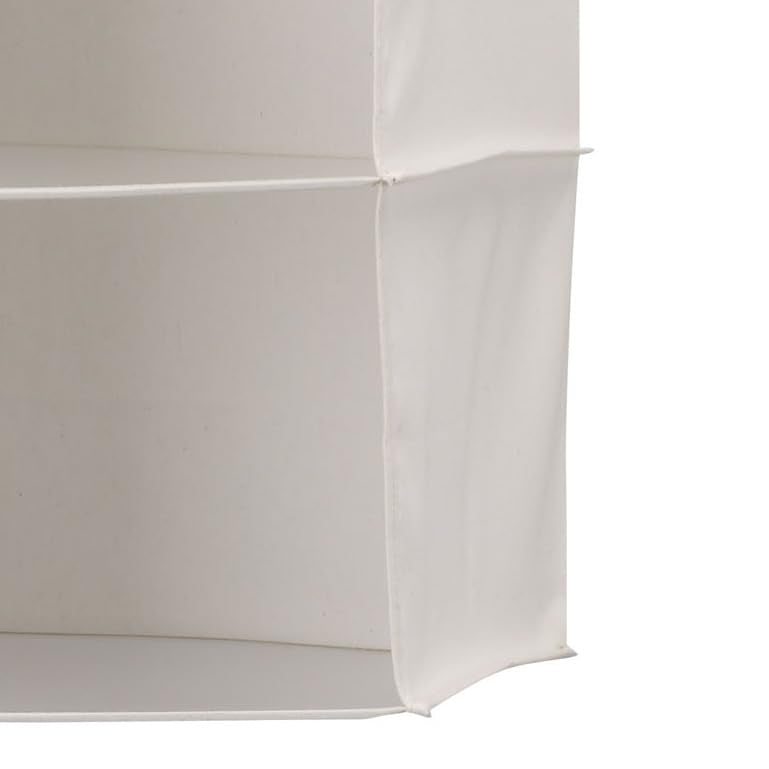 Household Essentials 311342 Hanging Closet Organizer | 3 Pocket Shelves | Natural Canvas