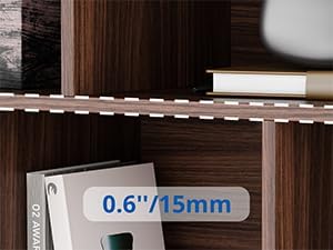 Cozy Castle Brown Bookshelf, 3-Tier Open Shelf Bookcase, 10 Cube Storage Organizer with Anti-Tilt