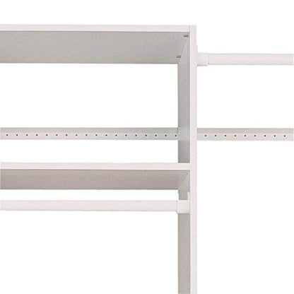 Easy Track OK0348 Hanging Closet Wardrobe Storage Clothing Organizer Rod Rack System Kit for
