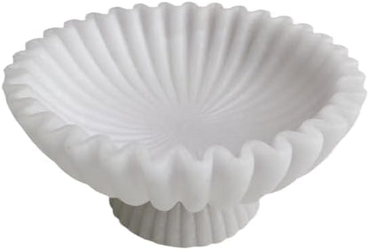 10" Large Decorative Bowl decor, Scalloped Bowls for Modern Home Decor,Ruffle Decor,Stylish Key
