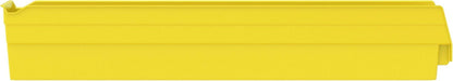 Akro-Mils 30124 Heavy Duty Plastic Shelf Bins, 24"x 4"x 4", Yellow, 12-Pack