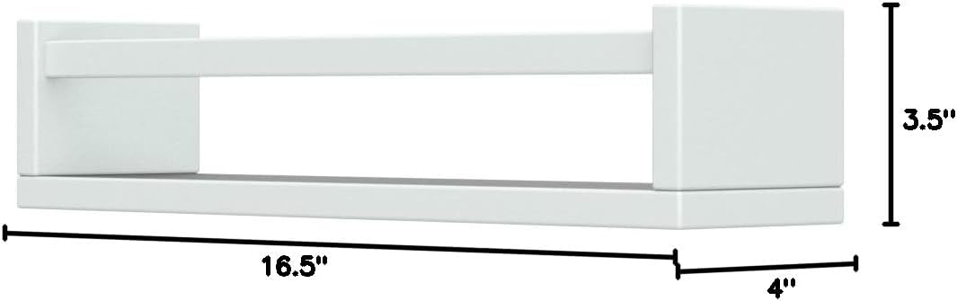 Forbena Floating Nursery Book Shelves for Wall Set of 4, White Wall Bookshelf for Kids Room, Small