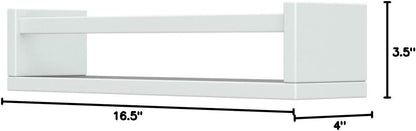 Forbena Floating Nursery Book Shelves for Wall Set of 4, White Wall Bookshelf for Kids Room, Small