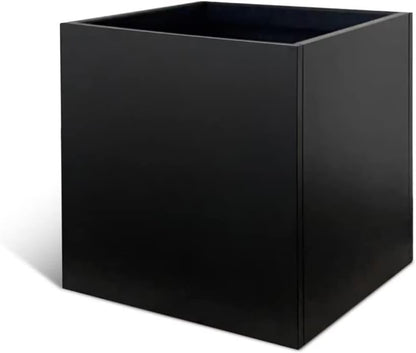 Galvanized Steel Planter Box Black Metal Planter Large Square Indoor Outdoor Planters Cube Steel
