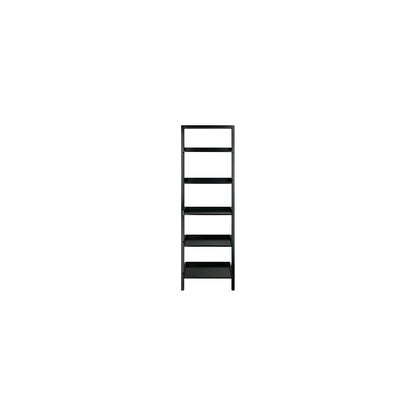 Winsome Bellamy 5-Shelf 69" H Leaning Bookcase, Black (29553)