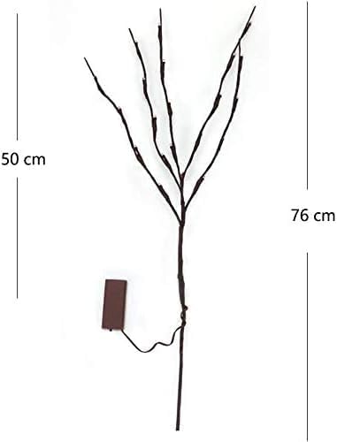 DK177 2 Pack Led Branch Light Battery Operated Lighted Branch Vase Filler Willow Tree Artificial