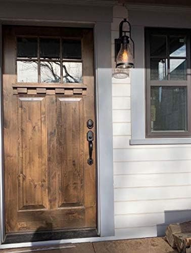Muskoka Lifestyle Products Rustic Wall Light Lantern with Retro Industrial loft Lantern Look in