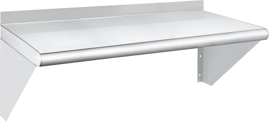 HARDURA Stainless Steel Shelf 12" x 24", 210lb Commercial Shelves Wall Mount Metal Shelving with