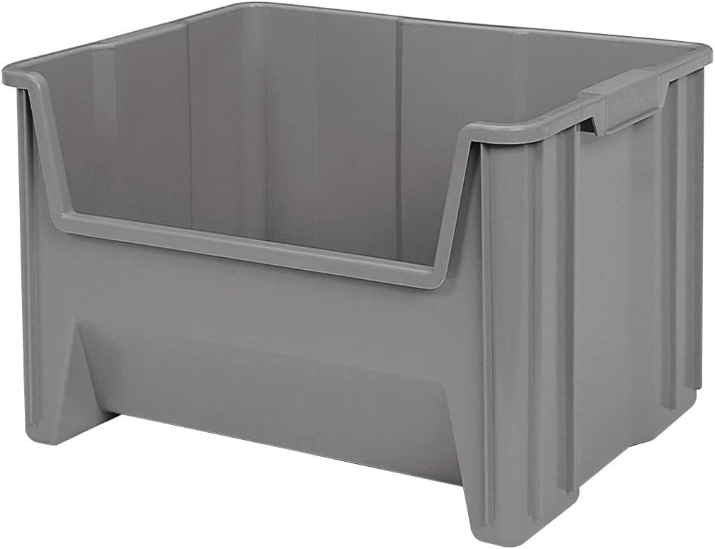 Akro-Mils 13017 Stak-N-Store Stackable Storage Bins, Heavy Duty Garage Storage Containers, Open