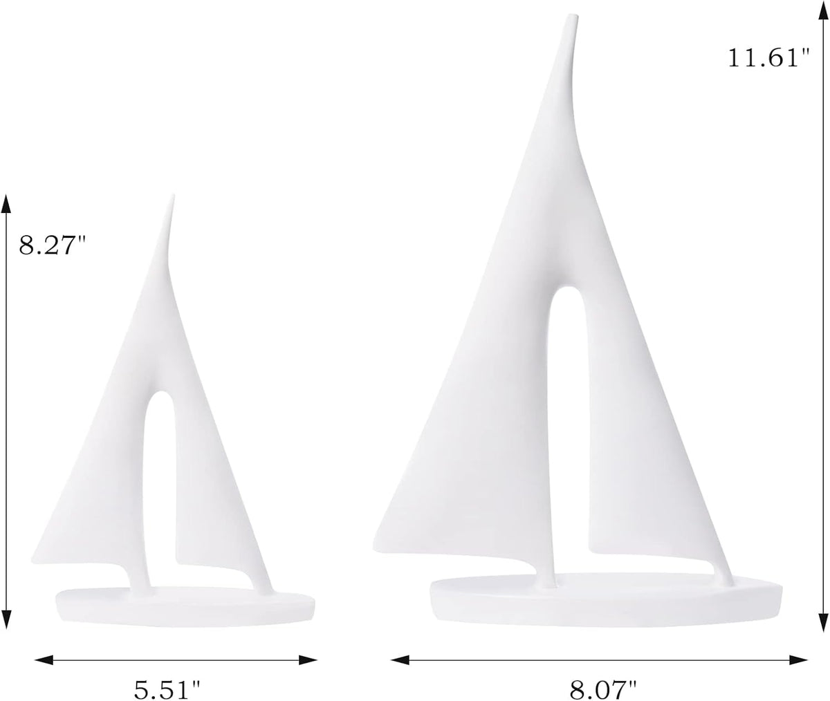 Modern Sculptures Home Decor, Sailboat Decor Ornament, Boat Decorations Statue Decor, Art