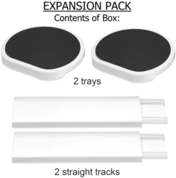 Expansion Pack - Dark Gray - 2 Straight Tracks and 2 Trays. Does not Work Without the Lazy Susan