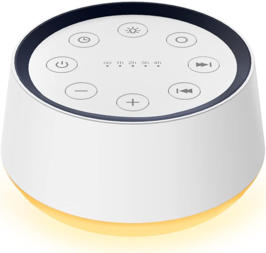 Brown Noise Sound Machine with 30 Soothing Sounds 12 Colors Night Light White Noise Machine for