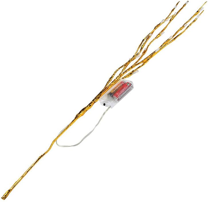 DK177 2 Pack Led Branch Light Battery Operated Lighted Branch Vase Filler Willow Tree Artificial