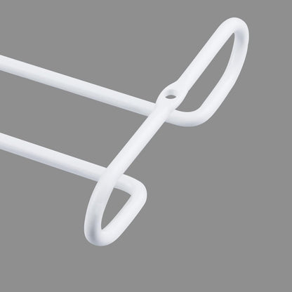 set 2 White Wine Glass Rack Under Cabinet Shelf 10 Inch Stemware Storage Hanging Hanger Organizer
