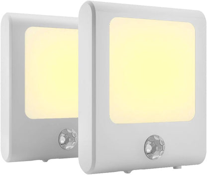 MAZ-TEK Plug in Motion Sensor Lights with Adjustable Brightness,Warm White Motion Activated Led