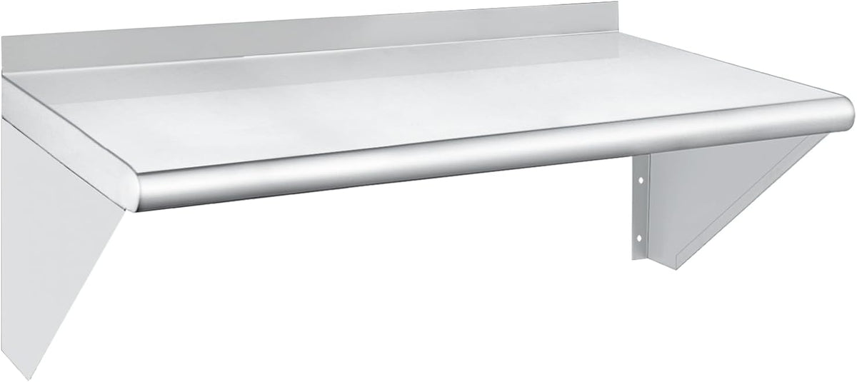 HARDURA Stainless Steel Shelf 14" x 24", 240lb Commercial Shelves Wall Mount Metal Shelving with