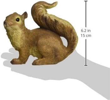 Design Toscano Scamper the Woodland Squirrel Outdoor Garden Statue, 7 Inch Tall, Cast Stone Resin