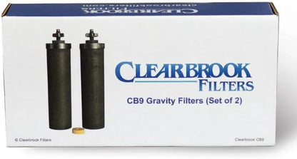 Authentic CB9 Clearbrook 9-Inch Gravity-Fed Water Filter Systems, Replacement For Berkey BB9-2