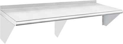 HARDURA Stainless Steel Shelf 18" x 72", 480lb Commercial Shelves Wall Mount Metal Shelving with