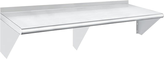 HARDURA Stainless Steel Shelf 18" x 72", 480lb Commercial Shelves Wall Mount Metal Shelving with