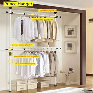 PRINCE HANGER Rack Heavy Duty One Touch System Load 352LBS Clothing Racks for Hanging Clothes Metal