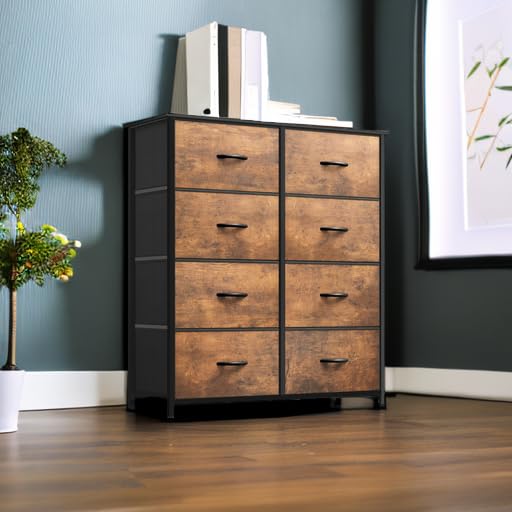 YITAHOME 8-Drawer Fabric Dresser, Furniture Storage Tower Cabinet, Organizer for Bedroom, Living