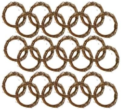 6" Natural Grapevine Wreath by Ashland - Ready-to-Decorate Rustic Home Decor for Weddings