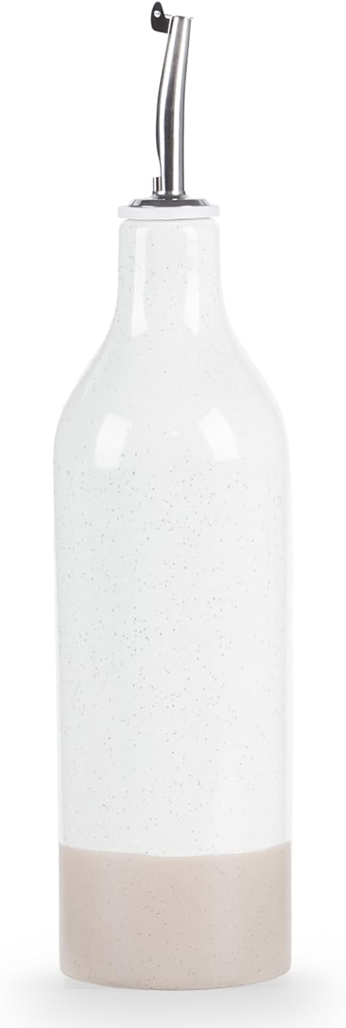 famiware Milkyway 16oz Ceramic Olive Oil Dispenser Bottle, 1 Piece Oil Dispenser for Kitchen with